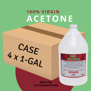 Gallon Bottles - Case of 4 Gallons, Pure acetone